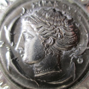NEUE Fancy Anhänger-Antike griechische sehr Hochrelief Antike Artemis-Arethusa oder Persephone, Syrakus Dekadrachme Münze/Anhänger