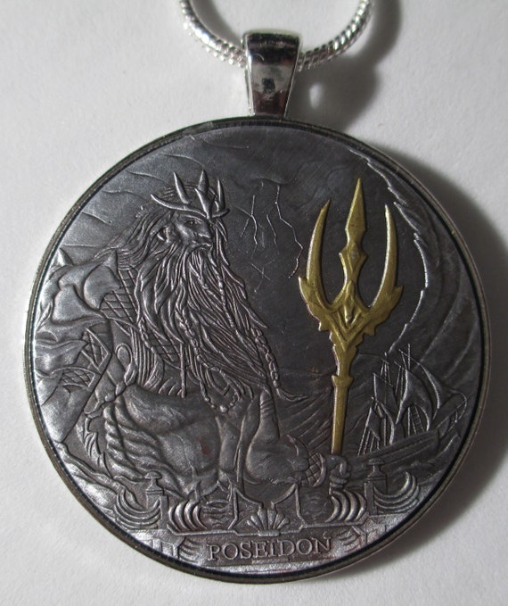 Poseidon coin sale necklace