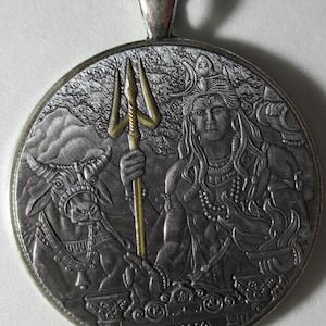 Shiva, the Protector of the Universe High Relief COIN/PENDANT