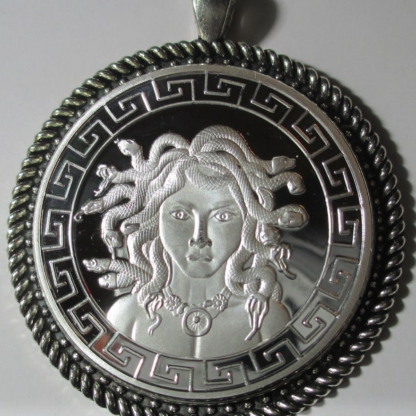 Greek Mythology Medusa  Coin, Pendant