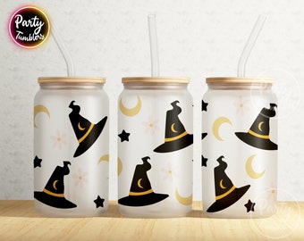 Witch magic Libbey 16oz Can Glass Png, Halloween Glass 16oz Wrap, Witches Brew Glass Can Png, Diseño de sublimación, PNG, Descargas digitales