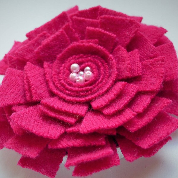 Felt Flower Pin Etsy