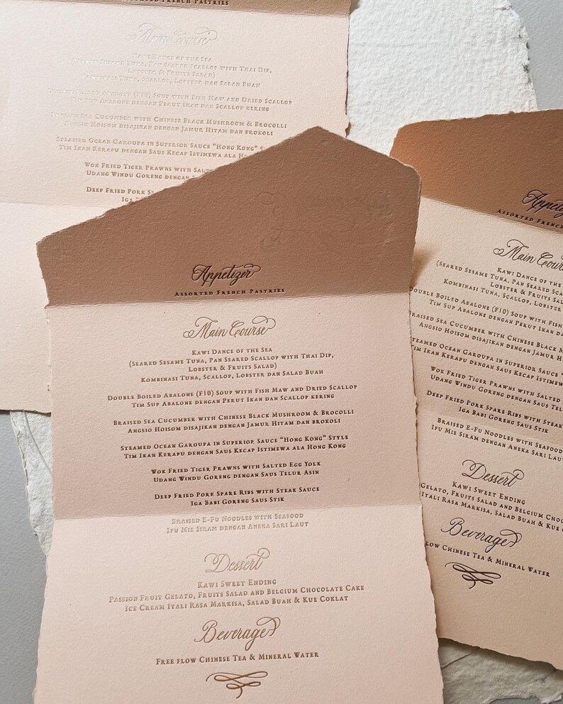 Calligraphy Menu, Custom Menu, Wedding Menu - Etsy