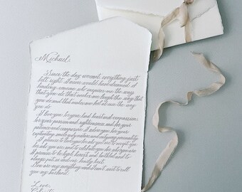 Wedding Vows Set in Fine Italian Handmade Papers