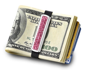 Money Band GRAND BAND with Swarovski Crystals Lux (Medium Width) in  Black, Blue, and Pink