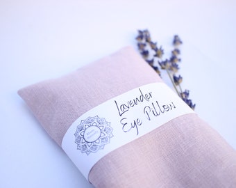 Linen Lavender Eye Pillow - Blush Pink - Made from Lithuanian Linen