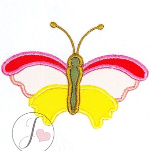 Butterfly 3 colors Applique Design, Butterfly Applique Designs, Machine Applique Designs