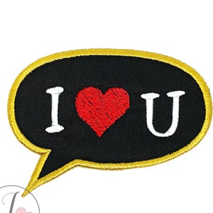 Speech Bubble, I Love You, Applique Design, Speech Bubble Applique Design, Valentine&#39;s Applique Design