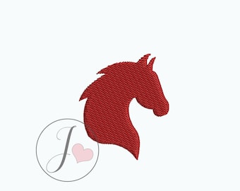 Horse Head Silhouette Embroidery Design (Digital Download)