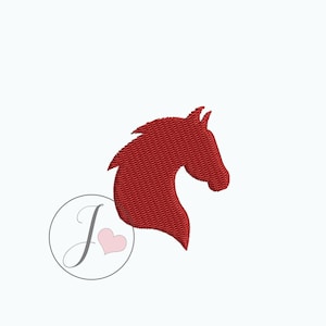 Horse Head Silhouette Embroidery Design, Horse Embroidery Designs, Machine Embroidery Designs