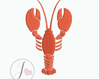 Lobster Embroidery Design, Lobster Embroidery Designs, Red Lobster Embroidery Design