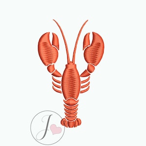 Lobster Satin Stitch Embroidery Design, Lobster Embroidery Design, Machine Embroidery Designs