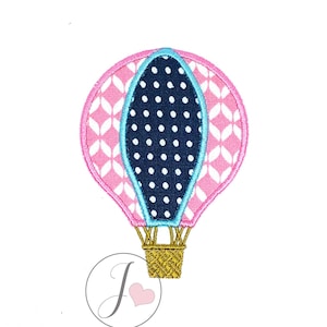 Hot Air Balloon Applique Design, Hot Air Balloon Embroidery Design, Machine Applique Designs