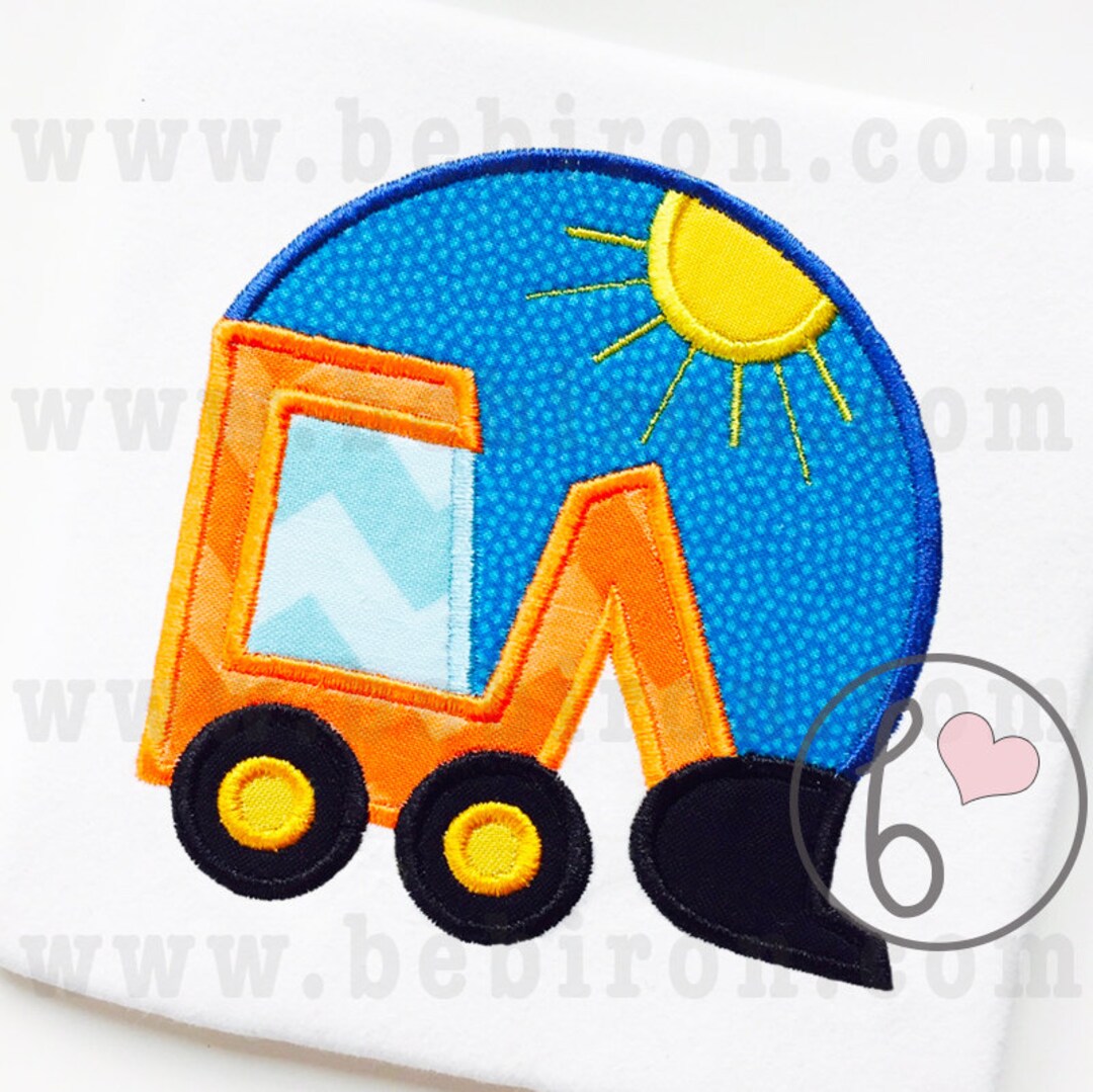 Digger Bulldozer Applique Design Machine Embroidery Pattern Etsy