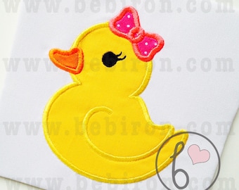 Rubber Duck Applique Design, Yellow Duck Applique Design, Machine Embroidery Designs, Instant Download