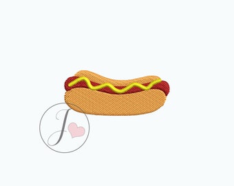 Projekt haftu hotdoga, wzory haftu maszynowego