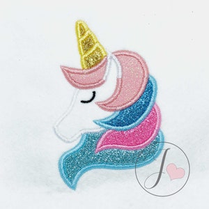 Unicorn Applique Design, Machine Embroidery unicorn Pattern, Instant Download