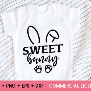 Easter SVG, Sweet Bunny SVG, Easter Bunny SVG, Easter Baby T shirt svg, Cut Files pour Cricut