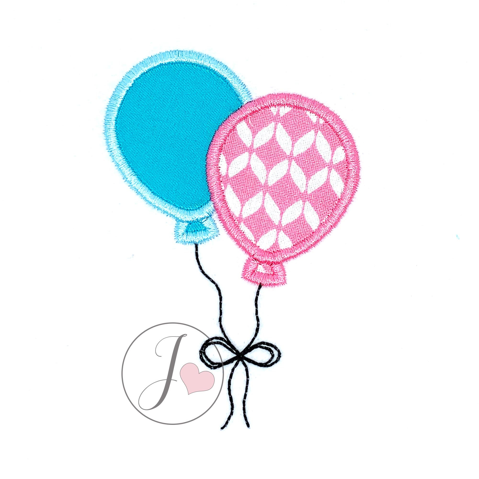 Balloons Applique Design 2 Balloons Applique Design Machine Etsy