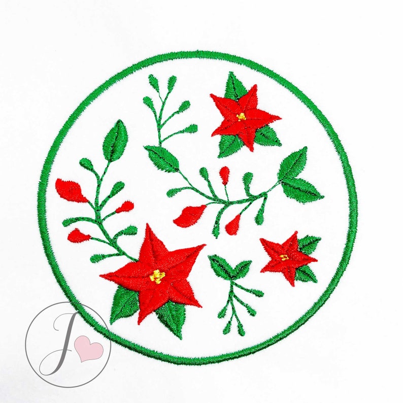 Christmas Embroidery Designs Poinsettia Embroidery Design Flowers Embroidery Designs