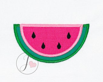 Wassermelone halbe Applikation Design, Maschinenstickerei (digitaler Download)