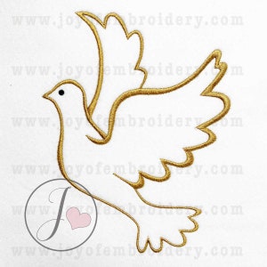 Dove Machine Embroidery Design, White Dove, Pigeon Embroidery Design, White Bird Embroidery Design, Instant Download