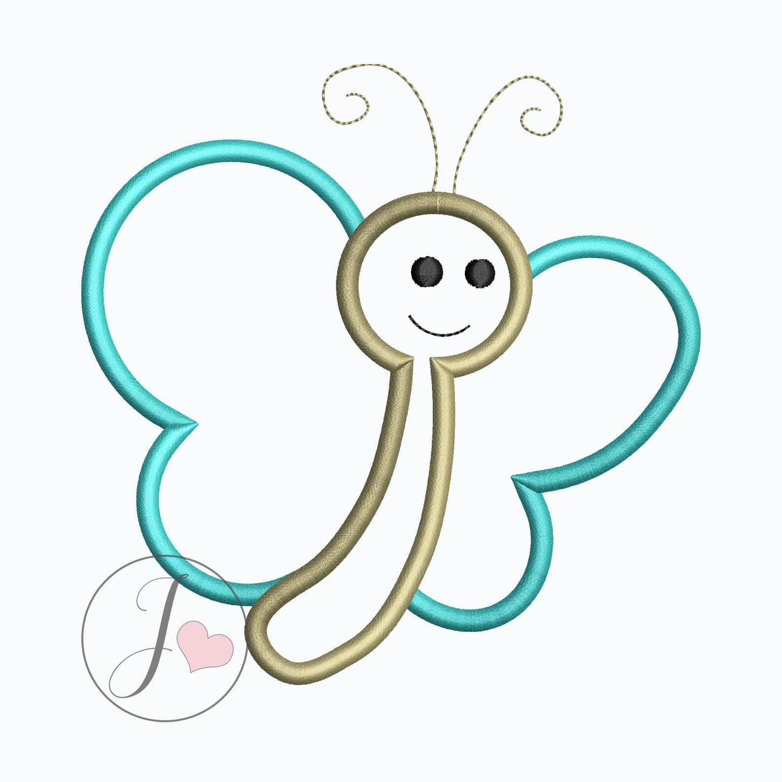 Smiling Butterfly Applique Design Butterfly Applique Designs Etsy