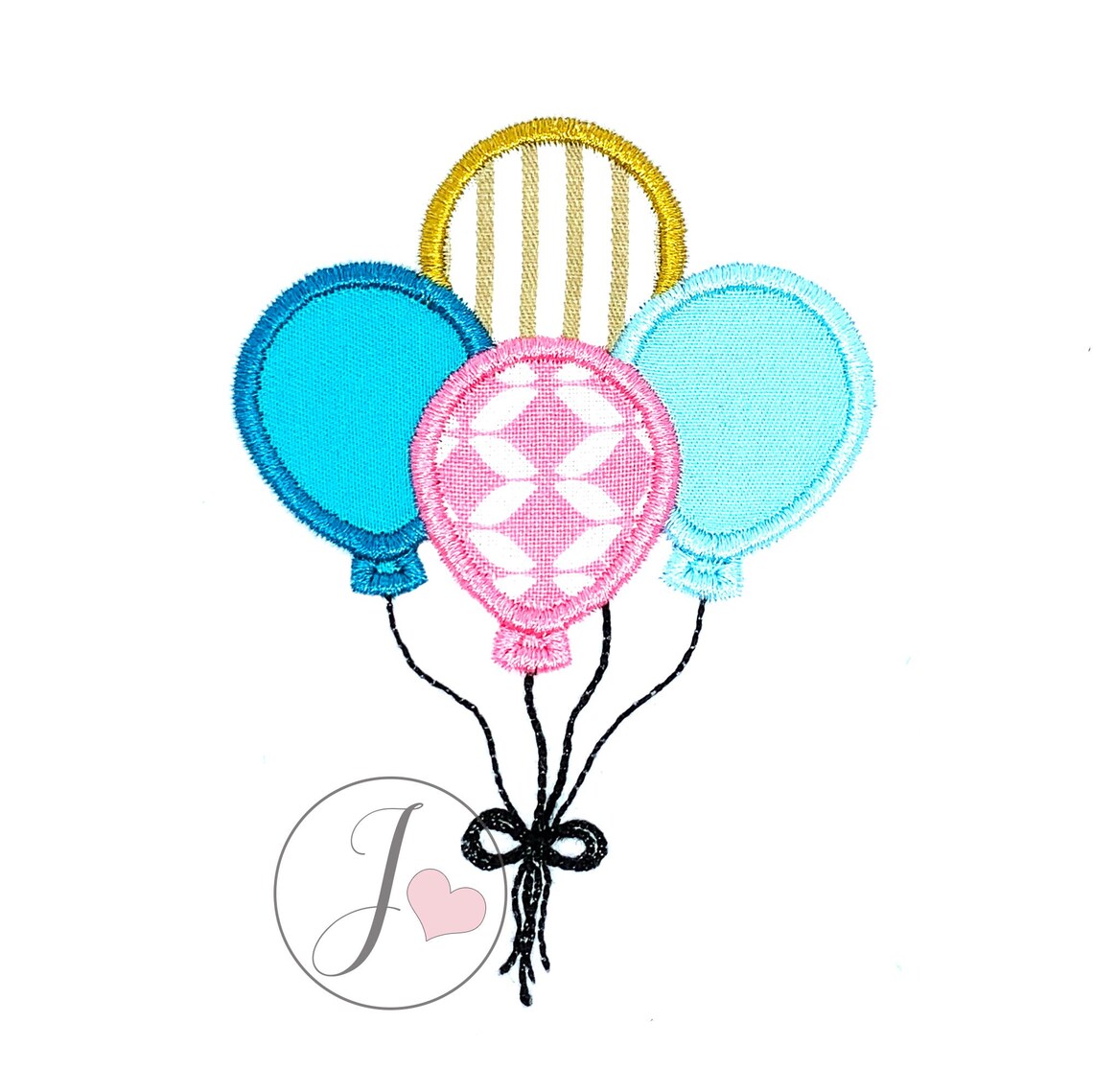Balloons Applique Design 4 Balloons Applique Design Machine Etsy