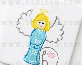 Angel Girl Applique, Machine Embroidery Design (Instant Download)
