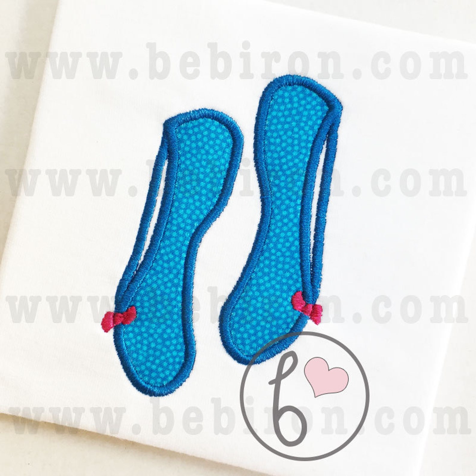 ballet shoes applique design machine embroidery pattern instant download