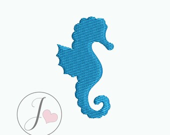 Seahorse Mini Embroidery Design, Sealife Embroidery Design, Fish Embroidery Design, Seahorse Machine Embroidery Pattern