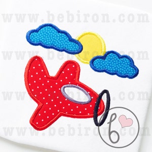 Airplane Applique Design, Machine Embroidery Pattern, Instant Download