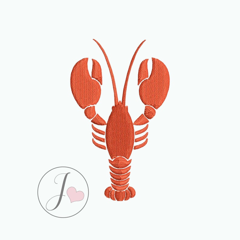Lobster embroidery design lobster embroidery designs red  etsy Lobster embroidery design lobster embroidery designs red  etsy