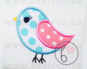Bird Applique Design, Machine Embroidery Pattern, Instant Download