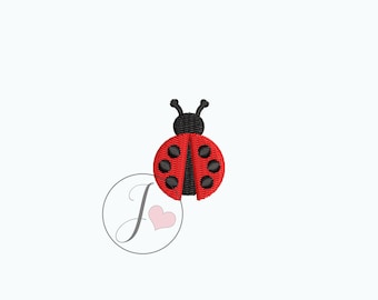 Ladybug Machine Embroidery Design, Mini Bug (Digital Download)