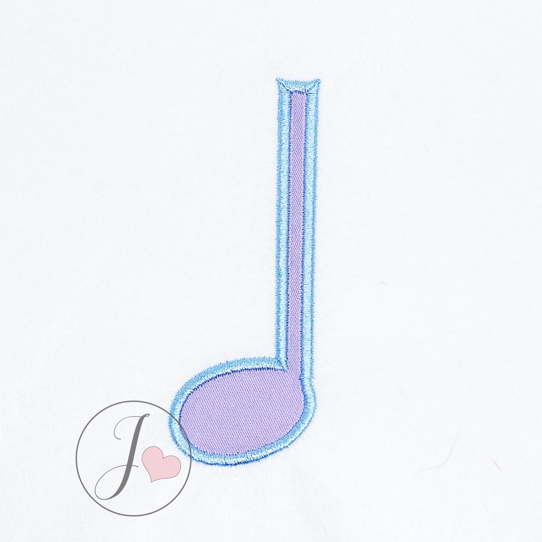 Quater Notes Design Quarter Note Applique Design, Machine Embroidery (digital Download) - Etsy