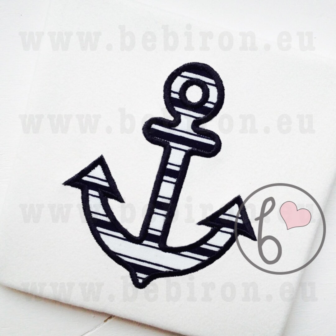 Anchor Nautical Applique Design Machine Embroidery Pattern Etsy