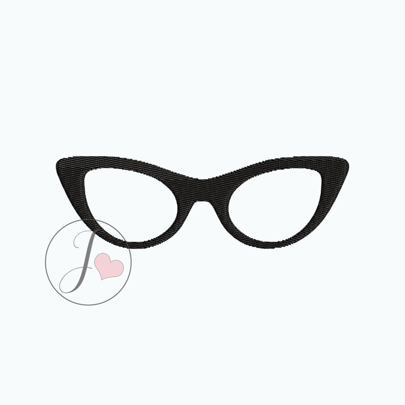 Glasses 2 Embroidery Design Frame Embroidery Design Machine Etsy