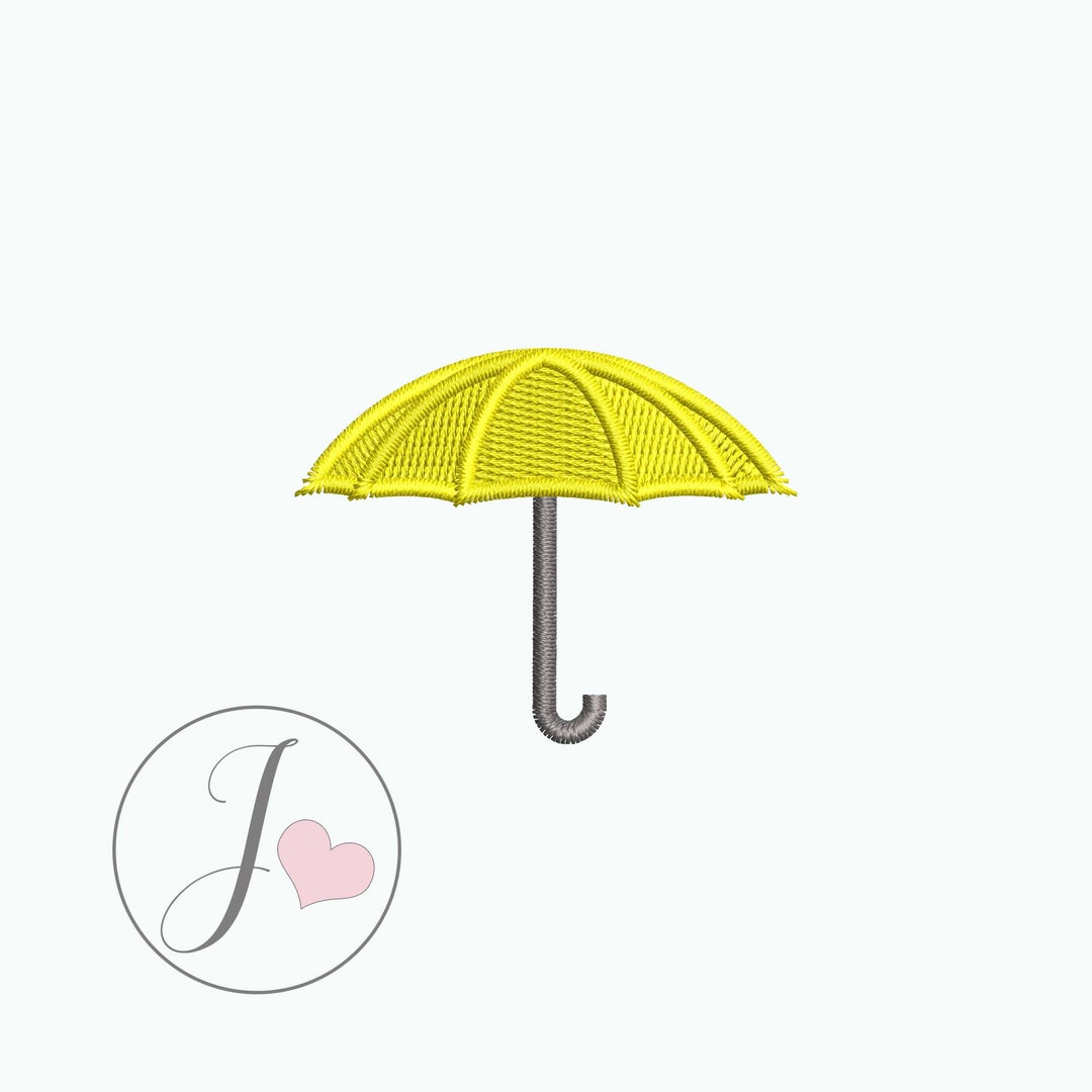 Umbrella Embroidery Design, Umbrella Machine Embroidery Pattern