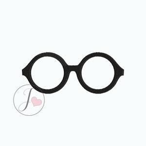 Könnte beinhalten: Schwarze runde Brille mit schlichtem Design.