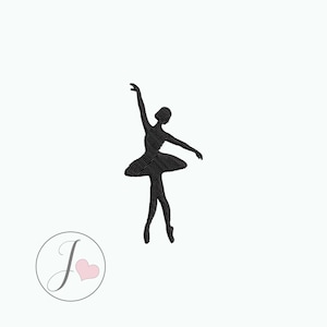 Bailarina silueta diseño de bordado, diseño de bordado de la máquina, diseño de bordado mini bailarina