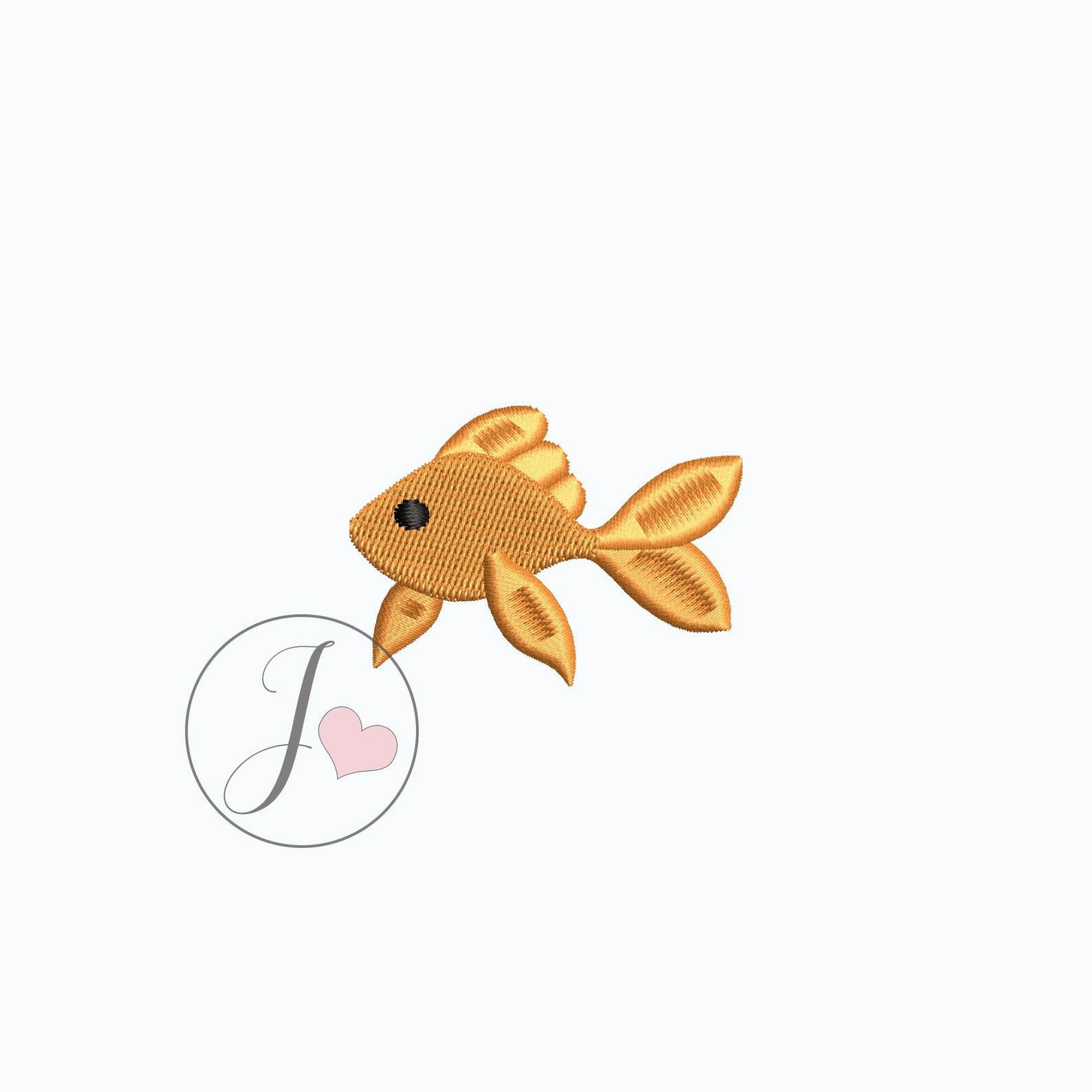 Goldfish Embroidery Design Machine Embroidery Designs Etsy