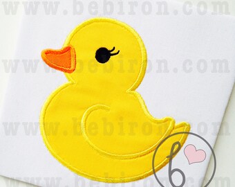 Rubber Duck Applique Design, Machine Embroidery Pattern (Instant Download)