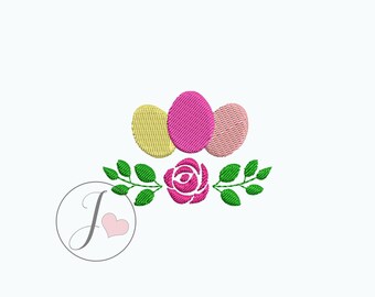 Easter Eggs Flowers Embroidery Design, Easter Embroidery Designs, Machine Embroidery Designs