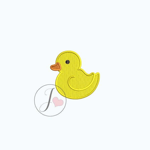 Rubber Duck Embroidery Design, Yellow Duck Embroidery Design, Machine Embroidery Designs