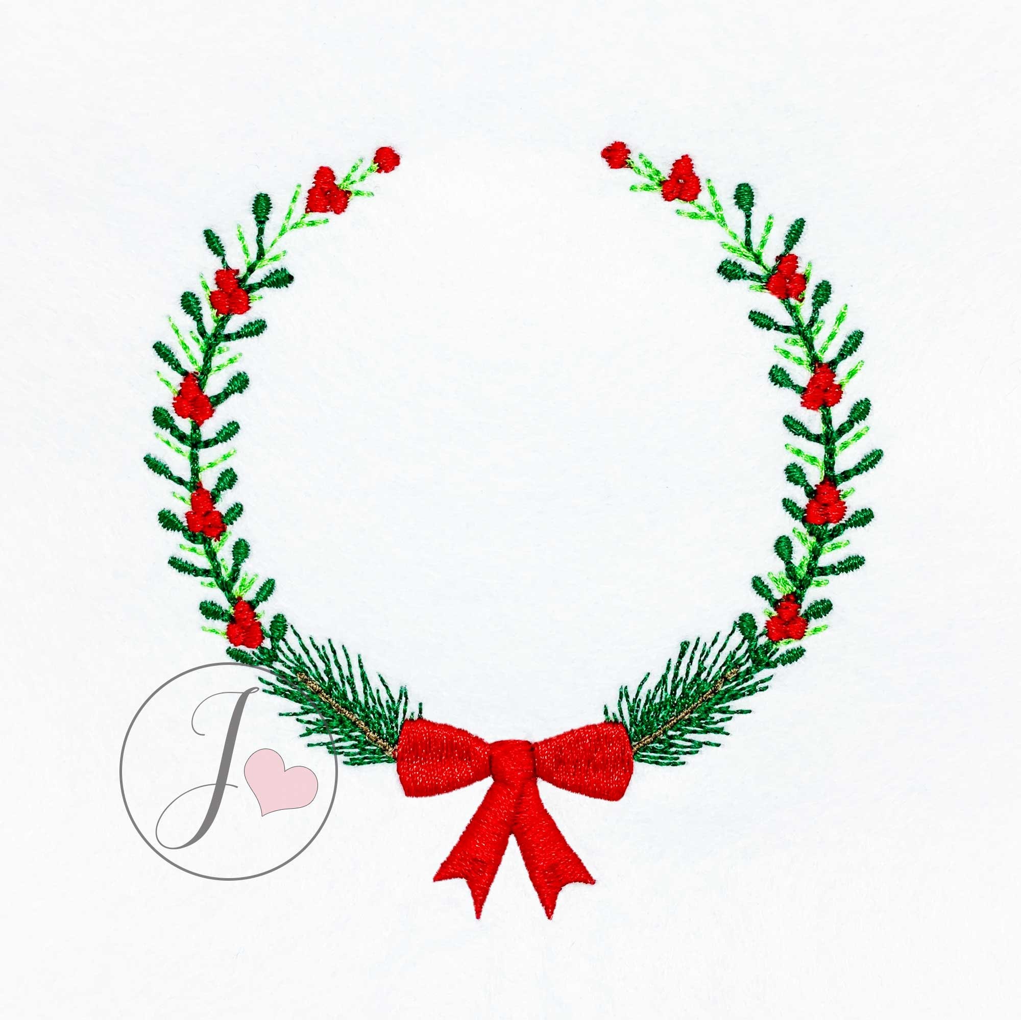 Christmas Wreath Embroidery Design Wreath Embroidery Designs Etsy Denmark