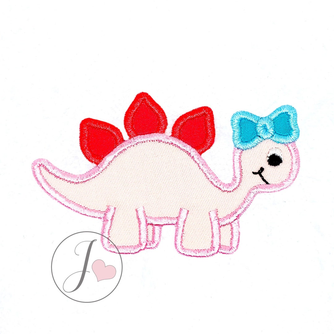 Dinosaur Girl Applique Design, Machine Applique Designs - Etsy