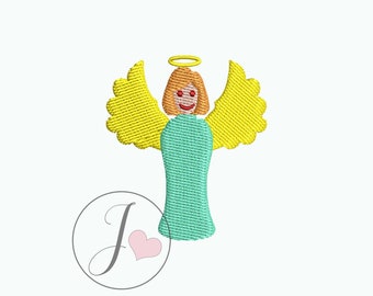Christmas Angel Girl Mini Embroidery Design, Machine Embroidery Pattern (Digital Download)