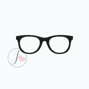 May include: Black framed eyeglasses with round lenses.