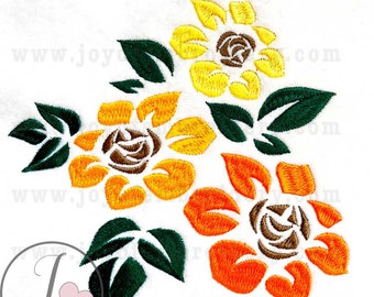Exotische Blumen Maschine Stickerei Design, Floral Stickmuster